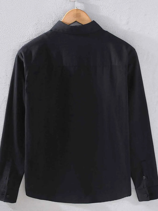 Men's Plus Size Button Up Long Sleeve Shirt
