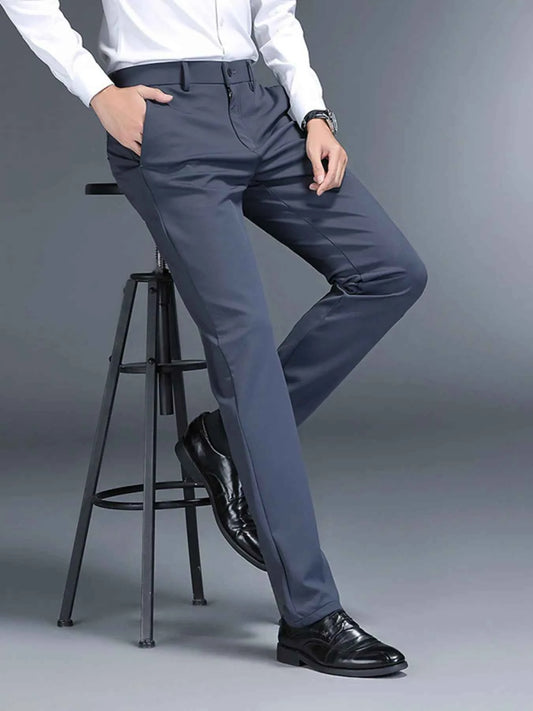 Men's Slim Fit Pants with Pockets