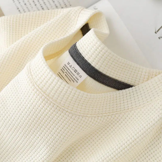 Men's Waffle Knit Round Neck T-Shirt