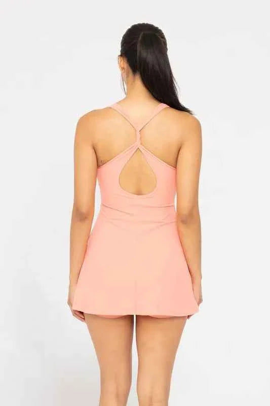 MONO B Twist Racerback Fit-and-Flare Dress