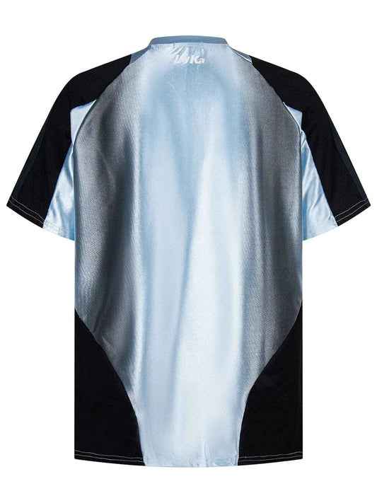 Men's Color Block Round Neck Short Sleeve Top