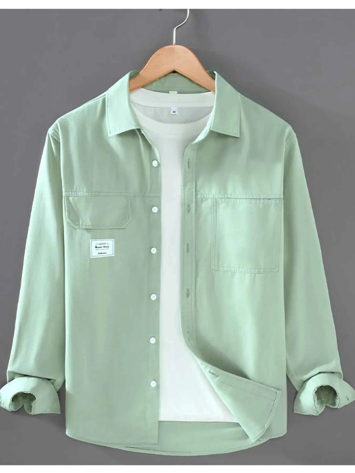 Men's Plus Size Button Up Long Sleeve Shirt