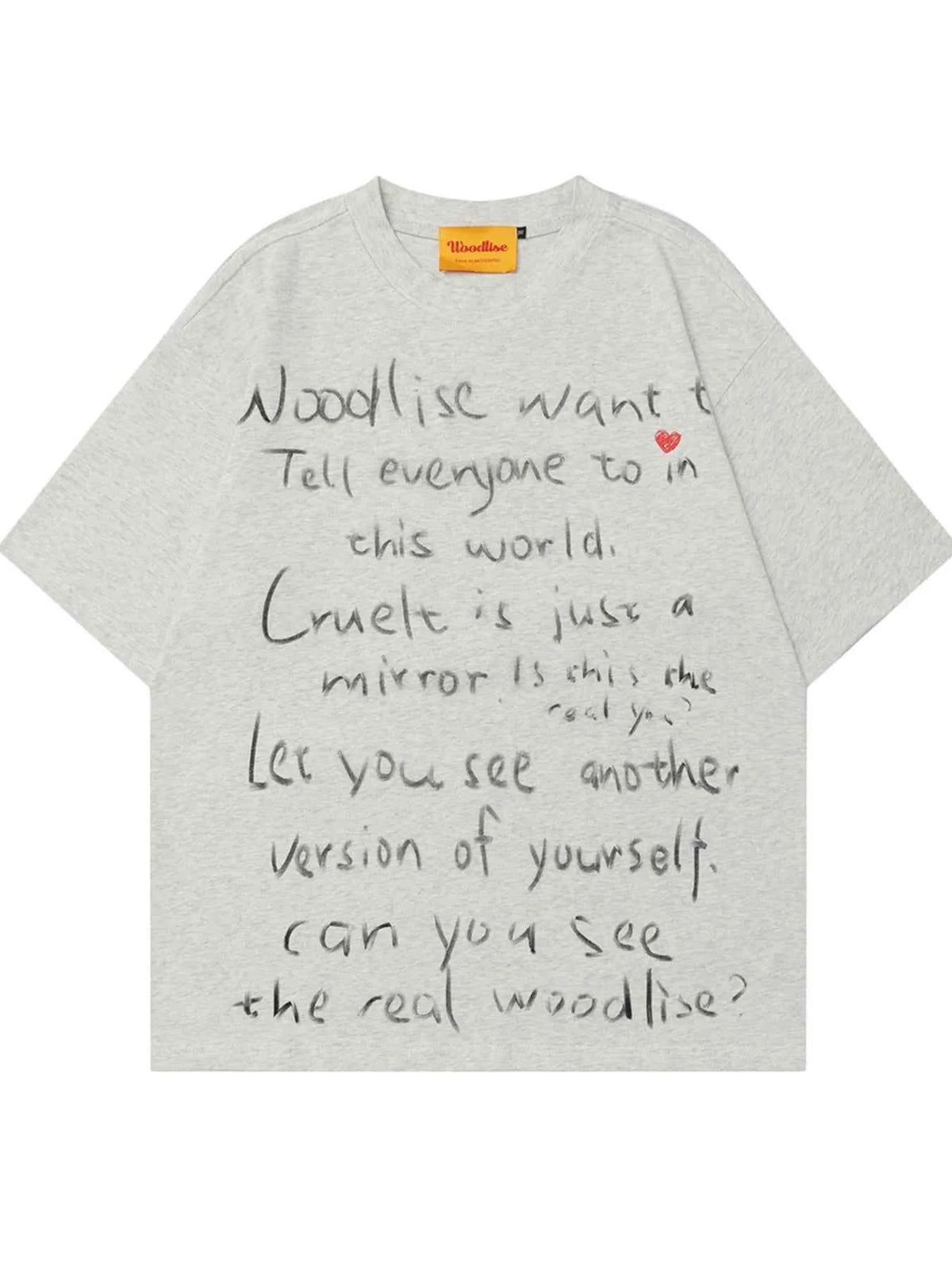 Men's Letter Round Neck Oversized T-Shirt