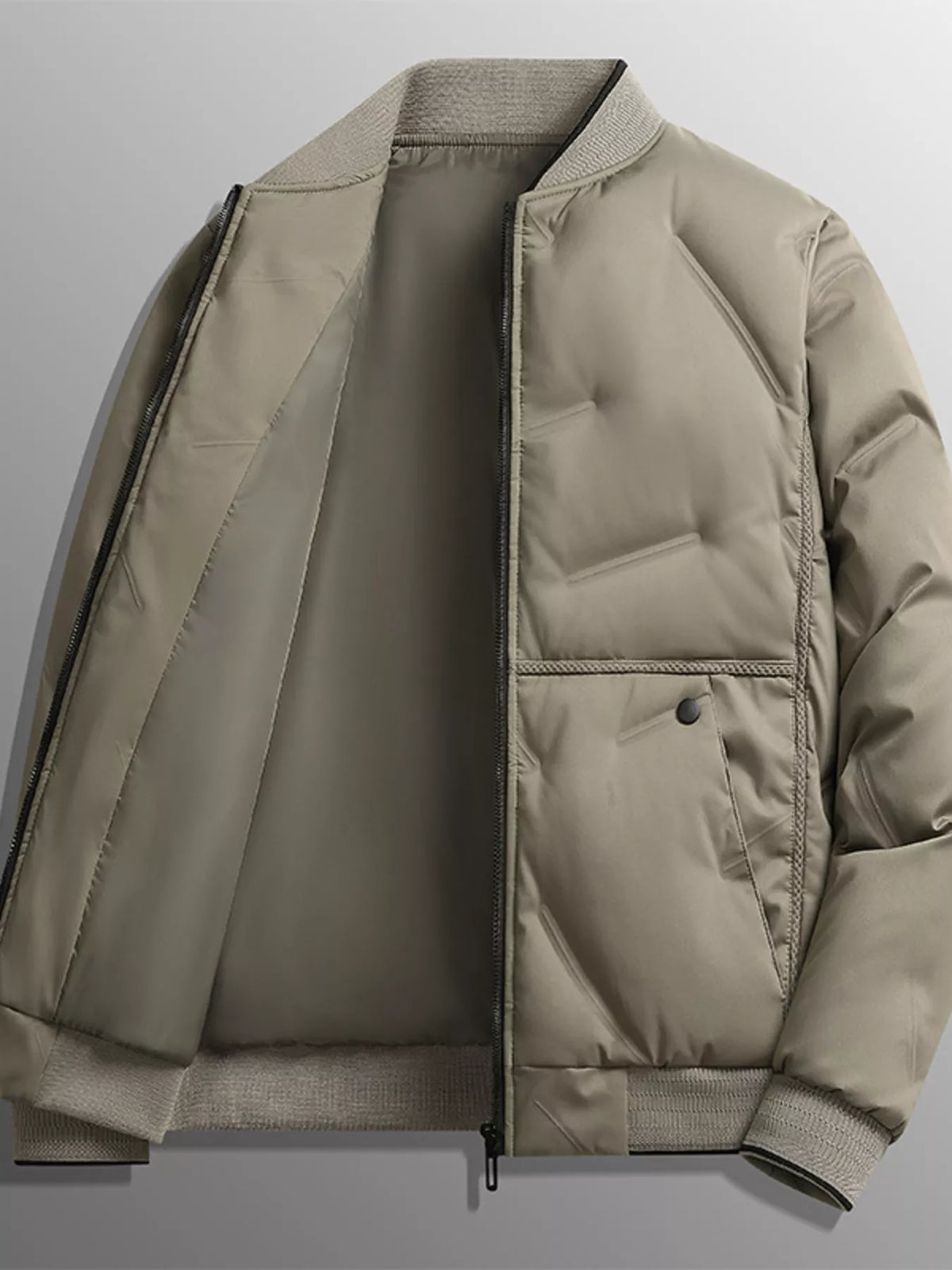 Men's Plus Size Lightweight Padded Bomber Jacket