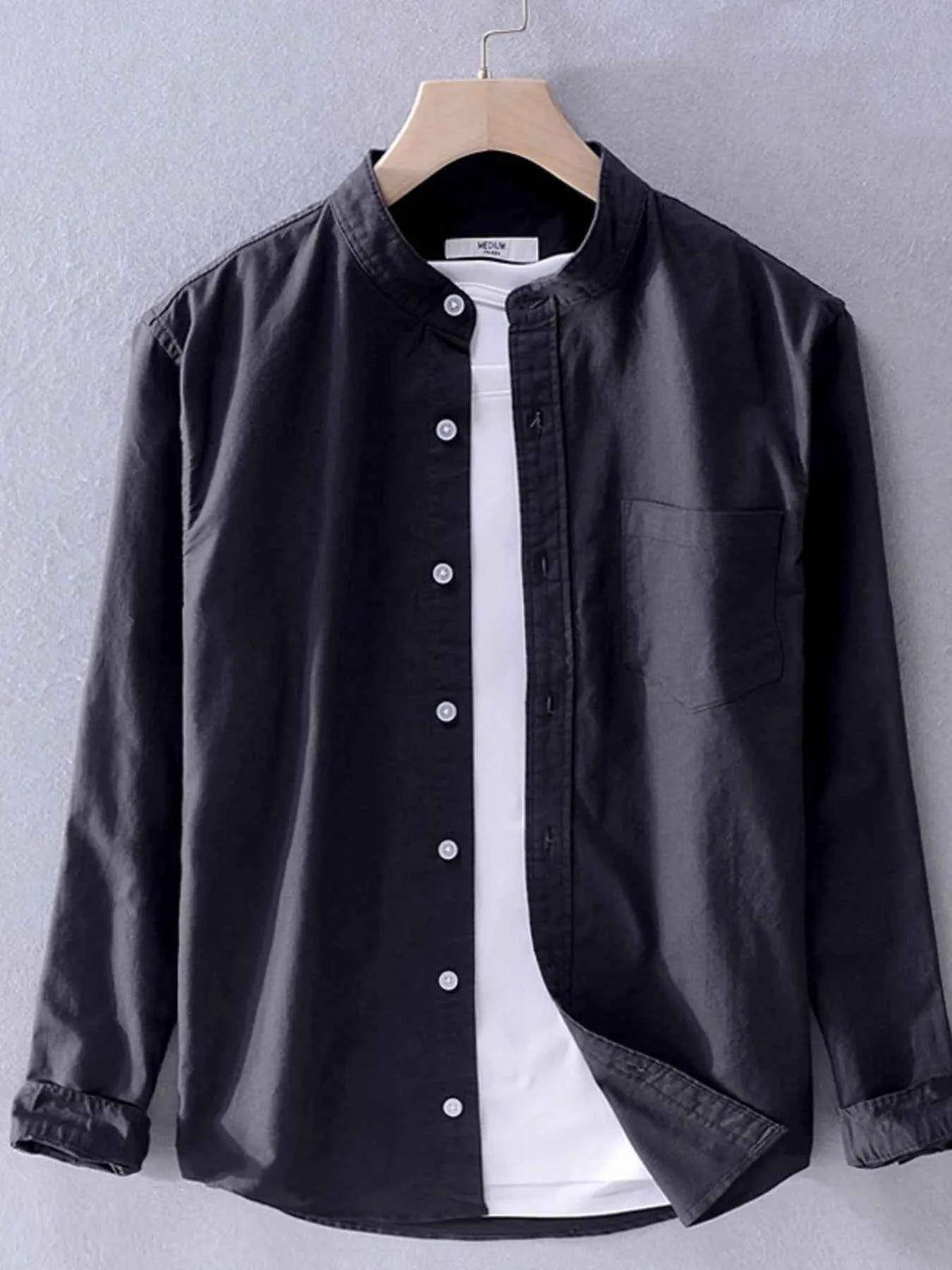 Men's Plus Size Button Up Long Sleeve Shirt