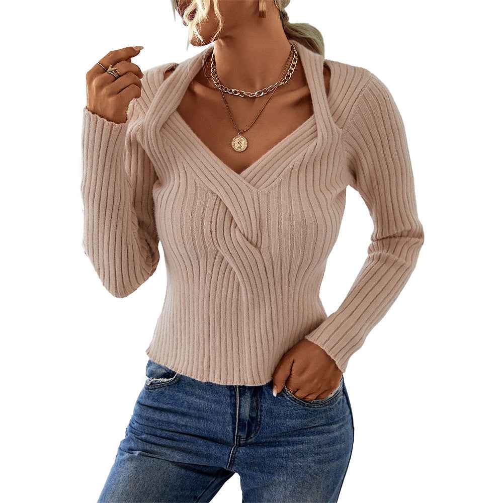 Early Spring Long-sleeved Thin Sweater Female