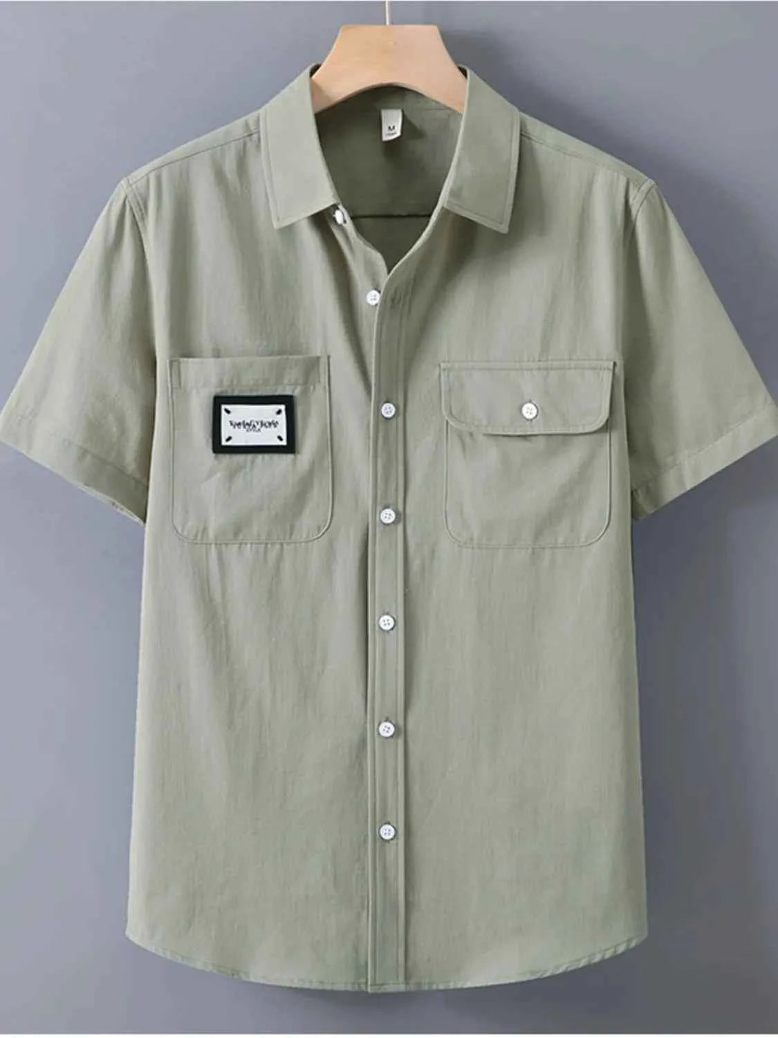 Men's Plus Size Button Up Short Sleeve Shirt