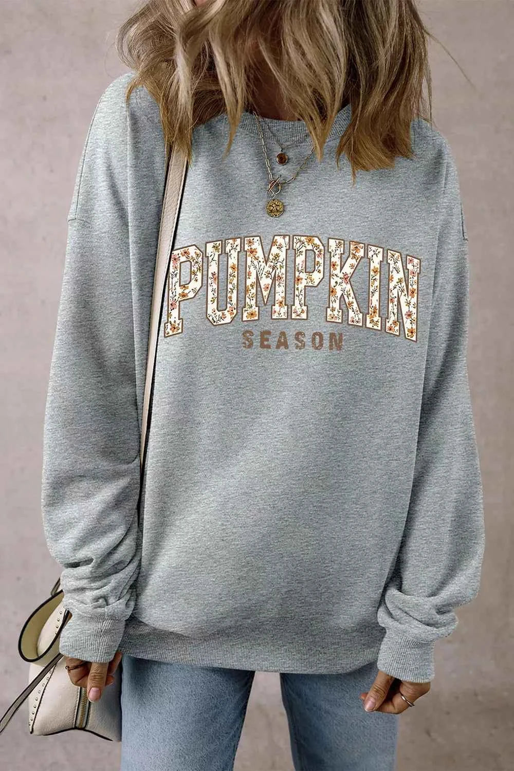 PUMPKIN SEASON Oversized Pullover Sweatshirt