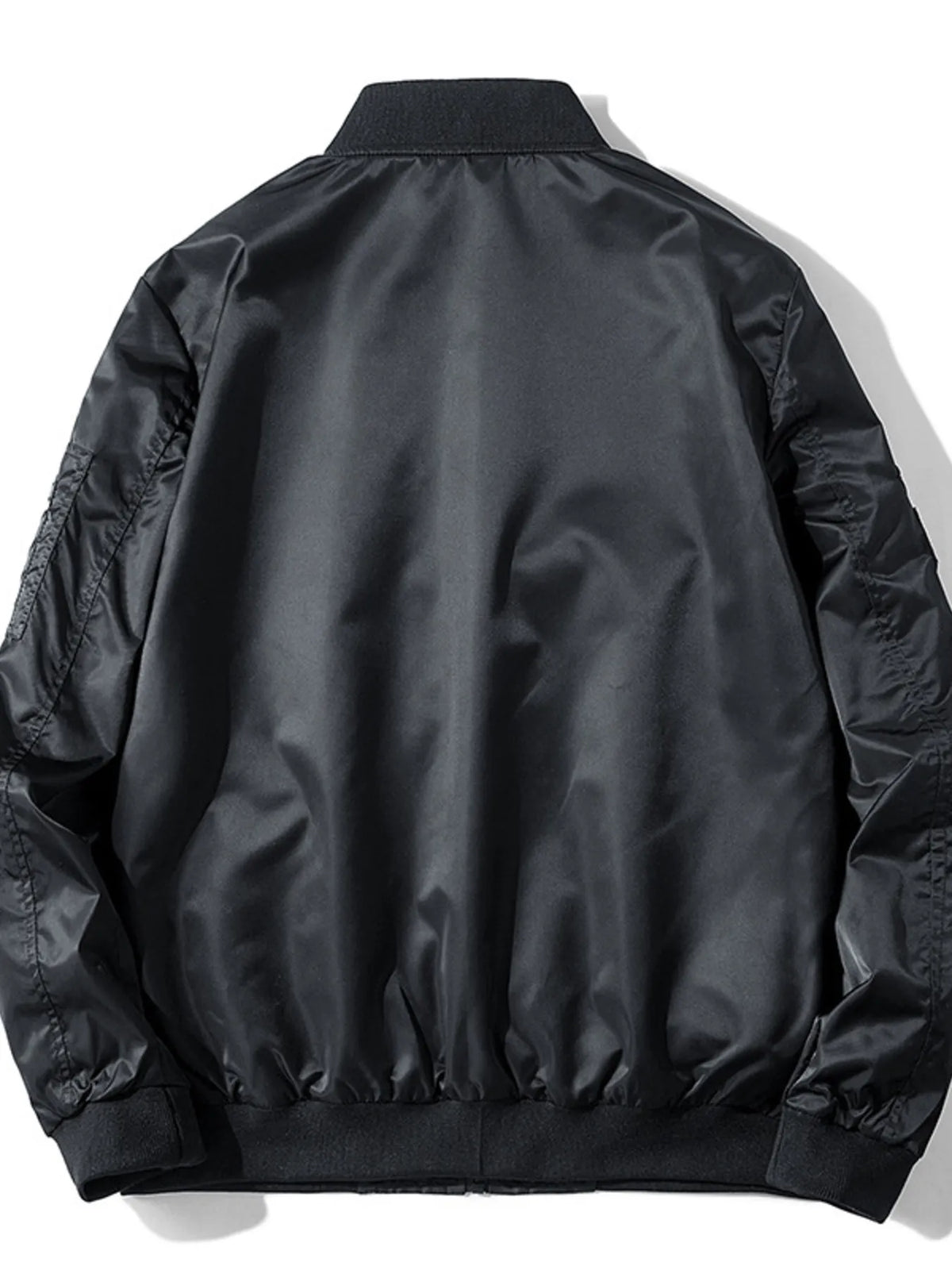 Men's Plus Size Zip Up Long Sleeve Bomber Jacket