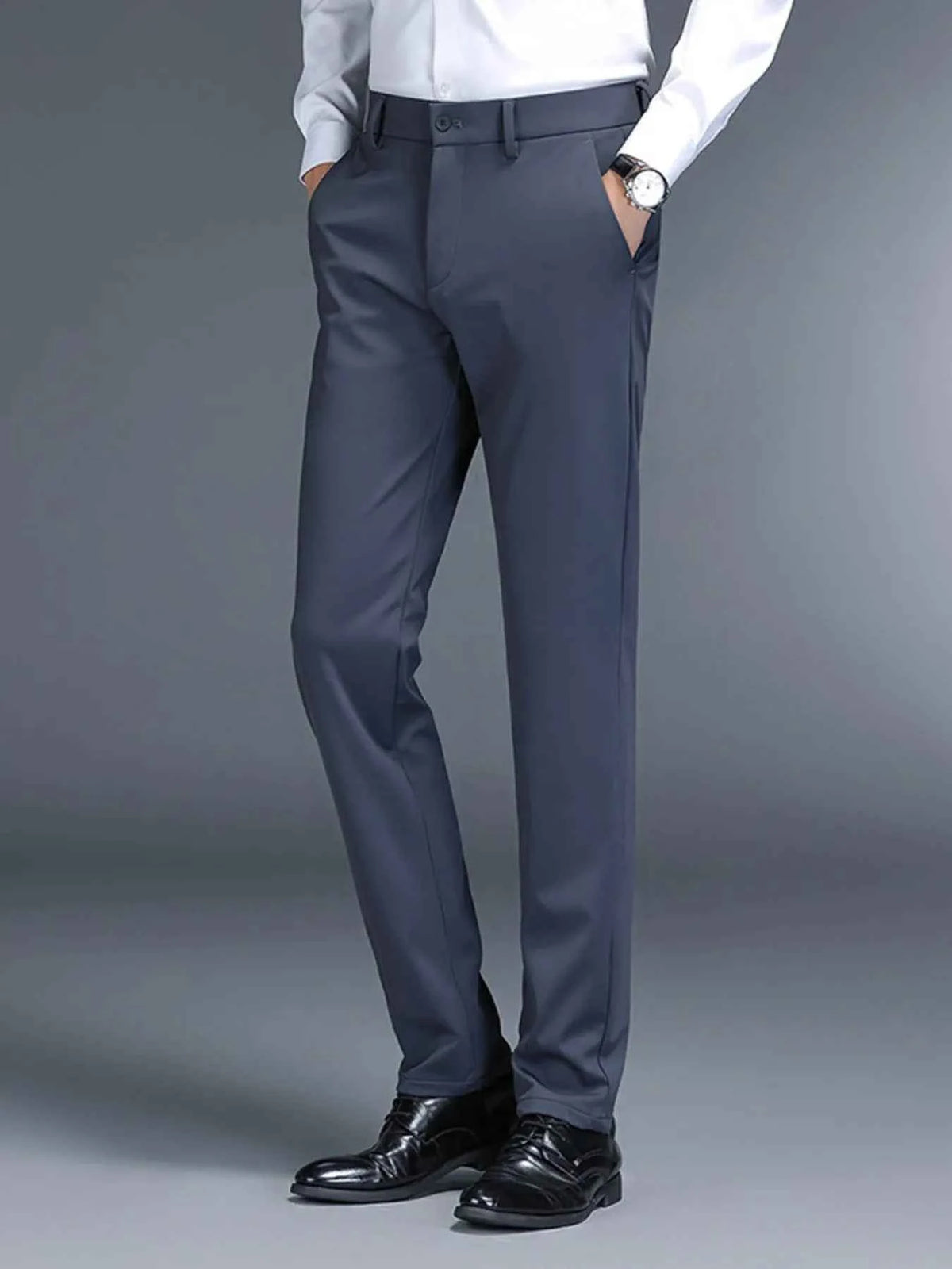 Men's Slim Fit Pants with Pockets