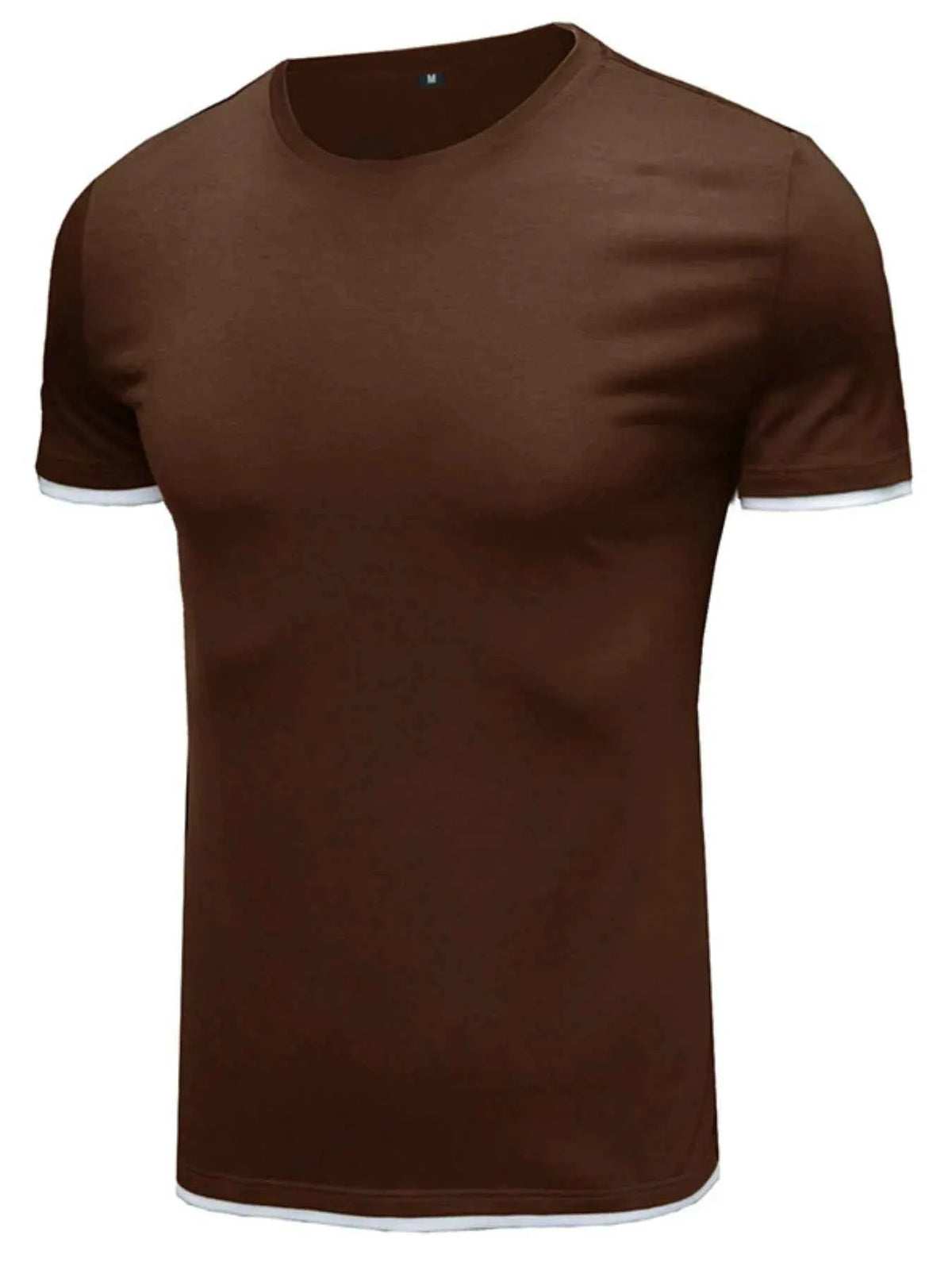 Men‘s Classic Contrast Trim Crew Neck T-Shirt