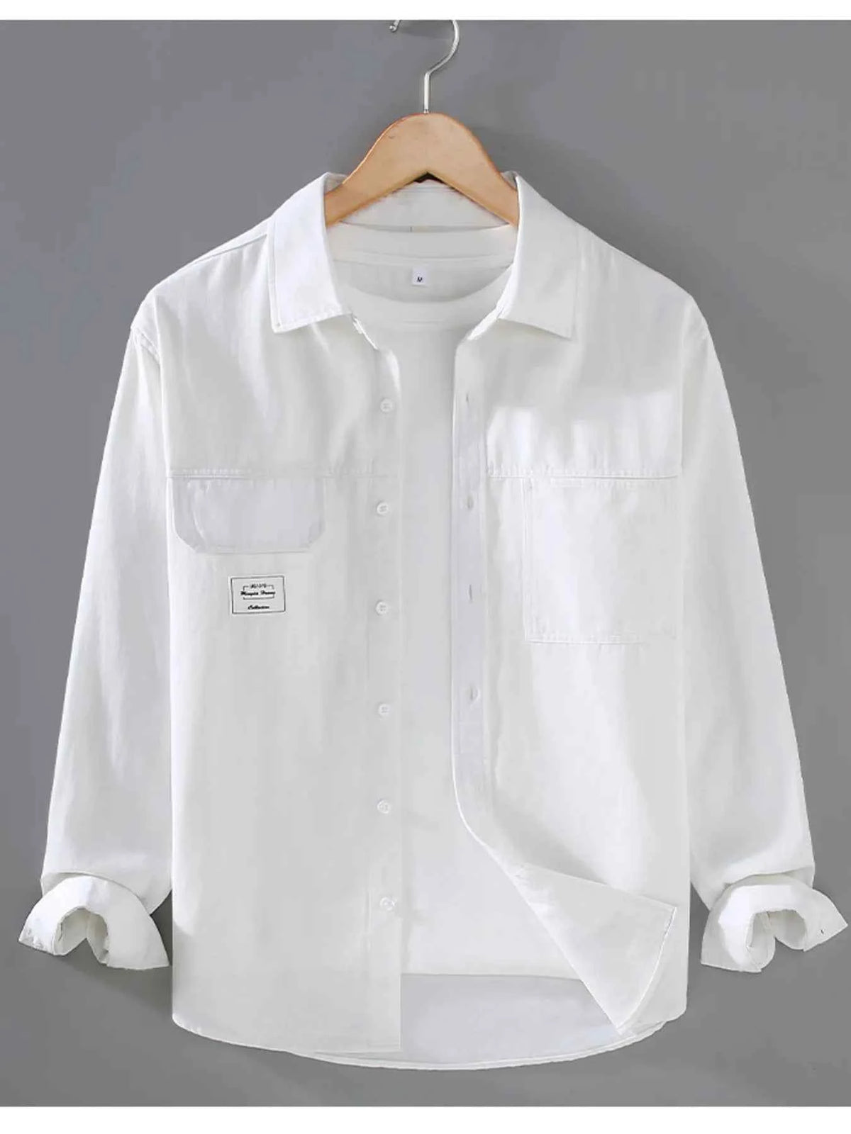 Men's Plus Size Button Up Long Sleeve Shirt