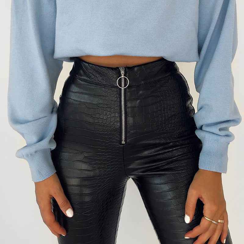 Pure color all-match pants