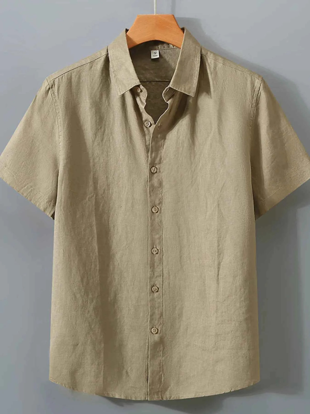Men's Full Size Short Sleeve Button-Up Shirt Plus Size