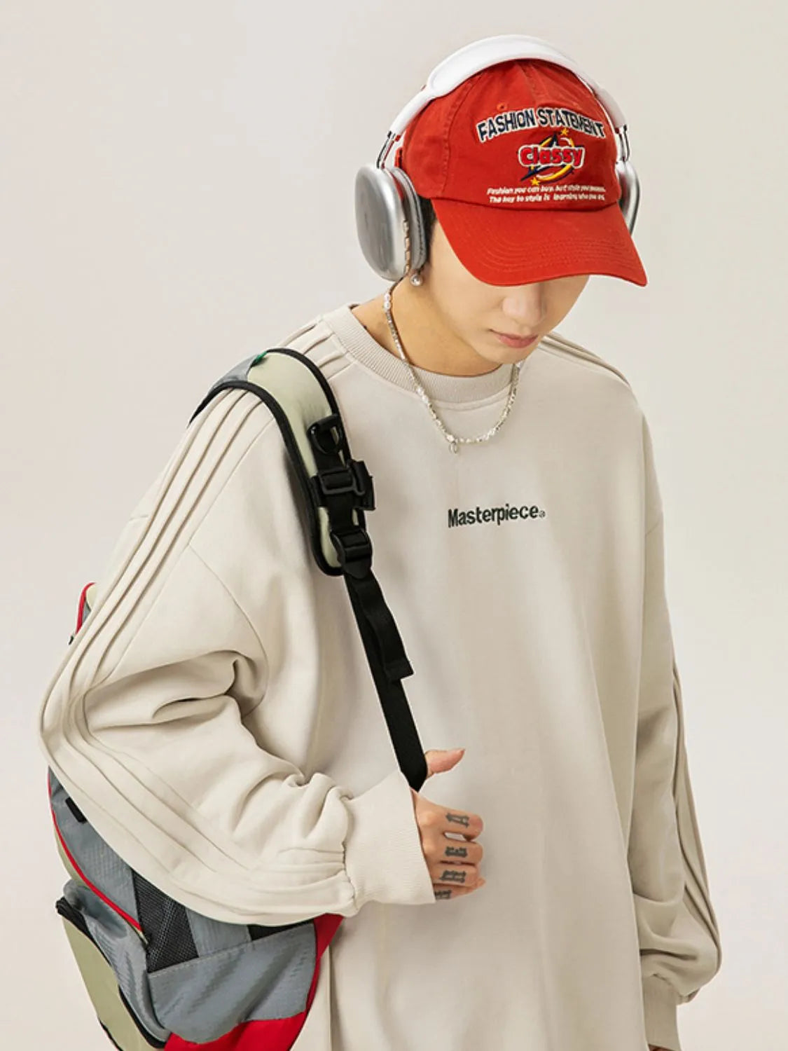 Men's Letter Round Neck Long Sleeve Sweatshirt