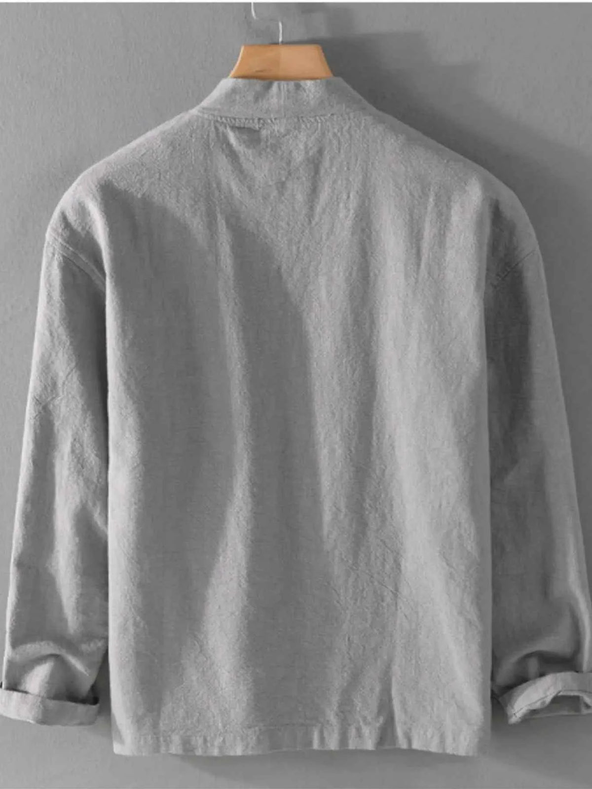 Men's Plus Size Casual Open Front Long Sleeve Top