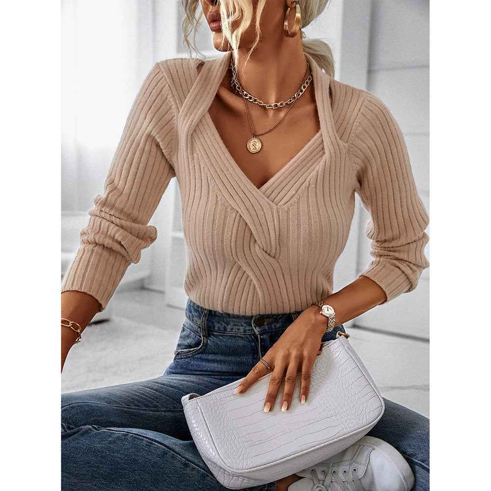 Early Spring Long-sleeved Thin Sweater Female