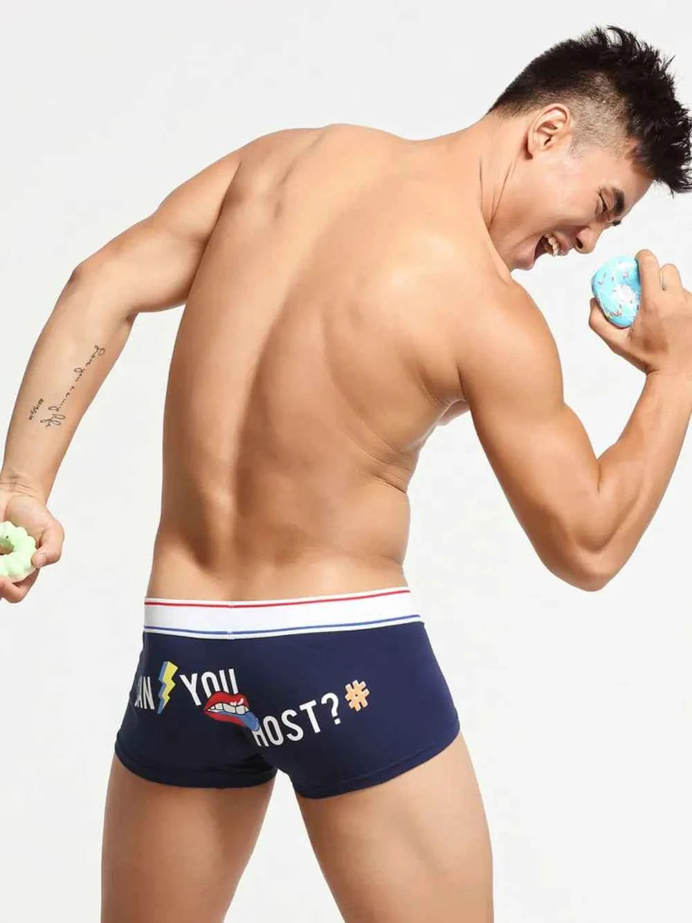 Men's Letter Graphic Contrast Panty