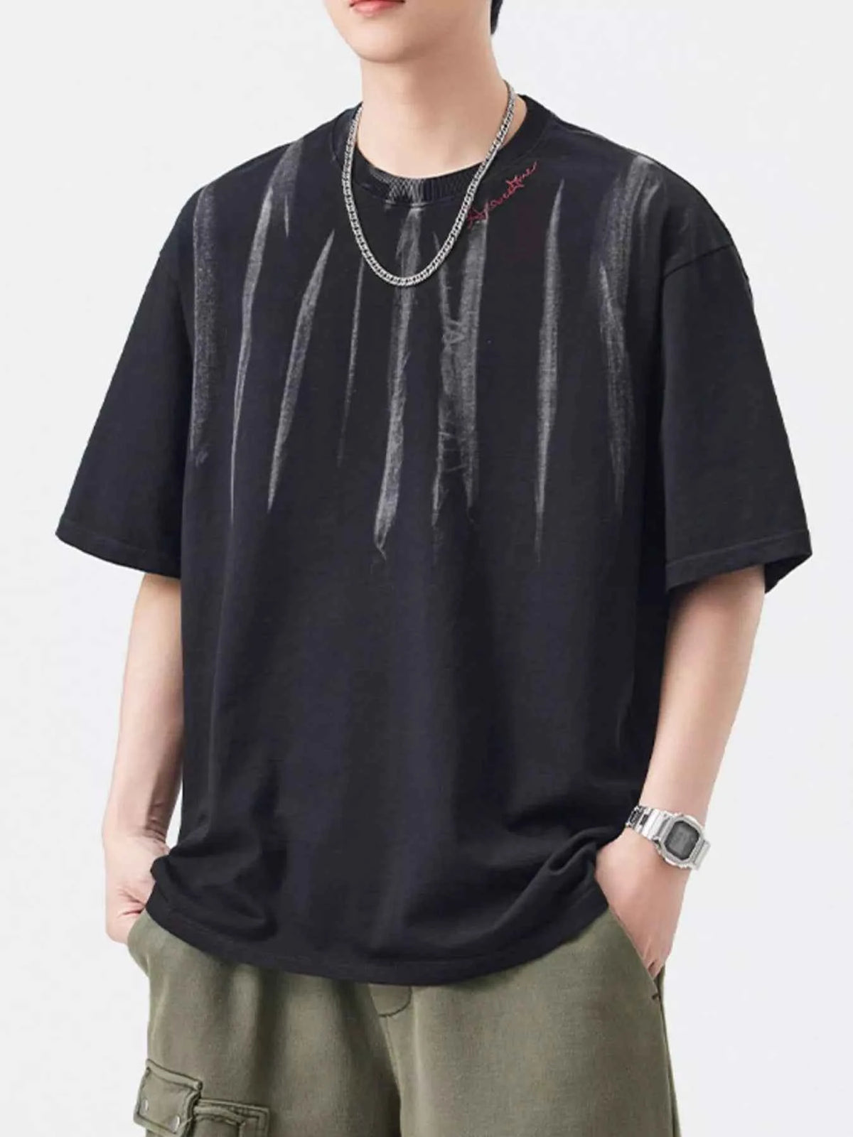 Men's Urban Style Round Neck T-Shirt