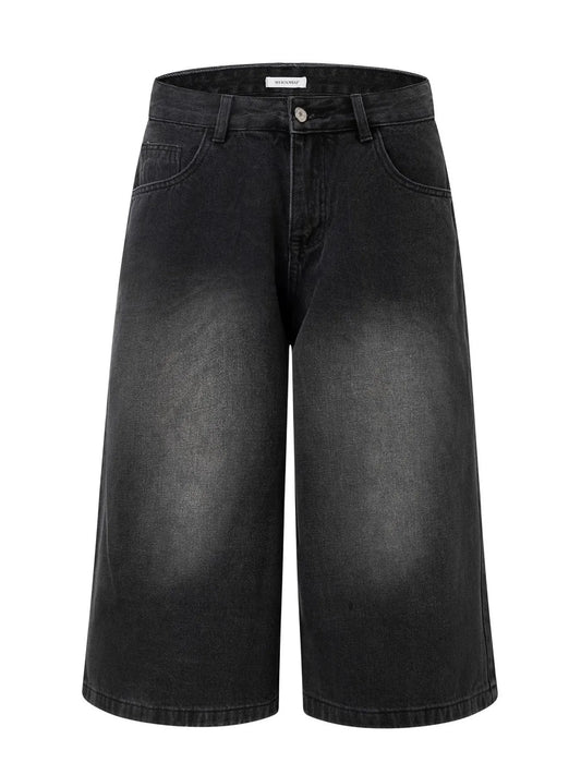 Men's Washed Denim Bermuda Shorts