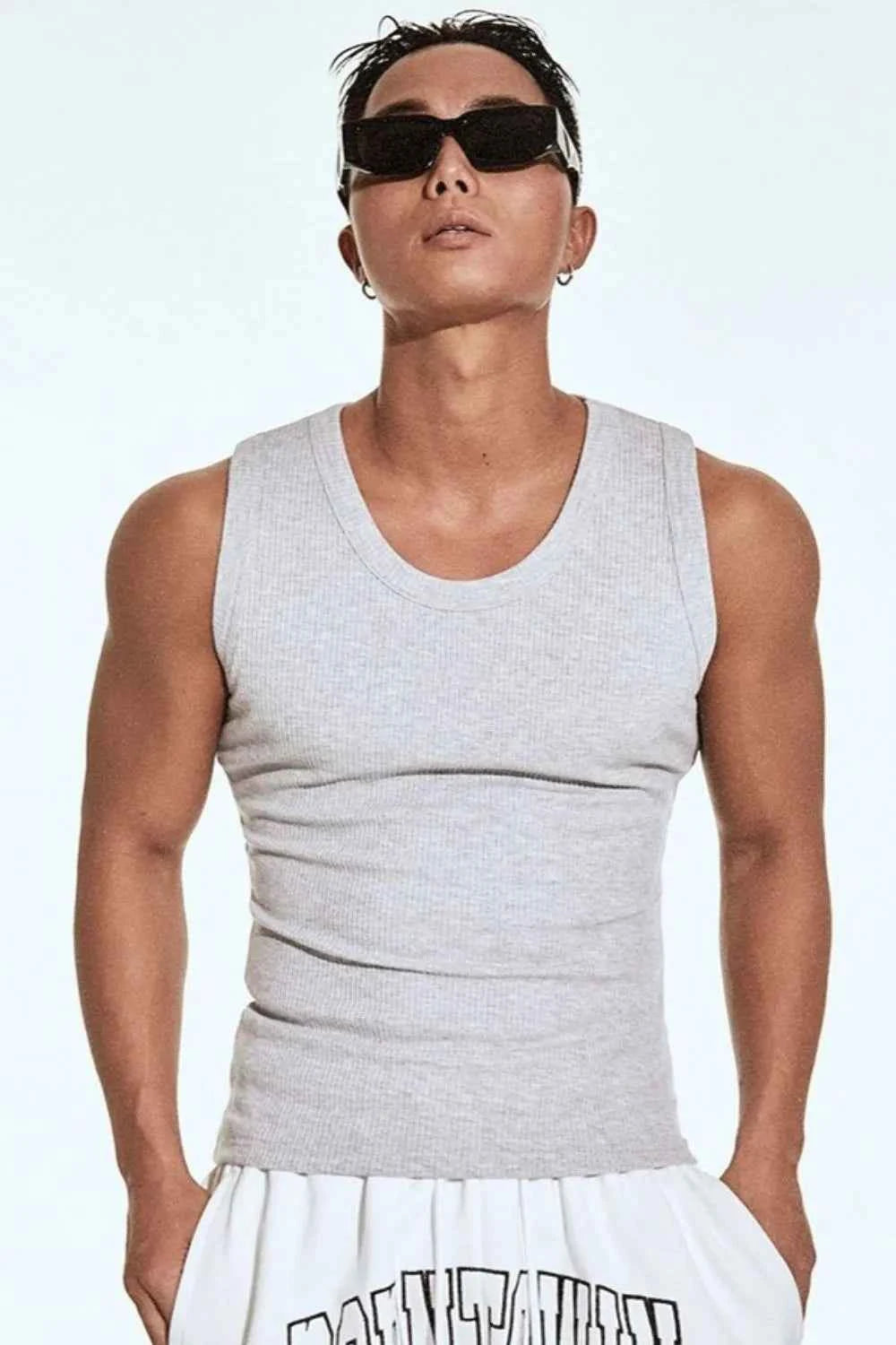 Men's Plus Size Round Neck Tank