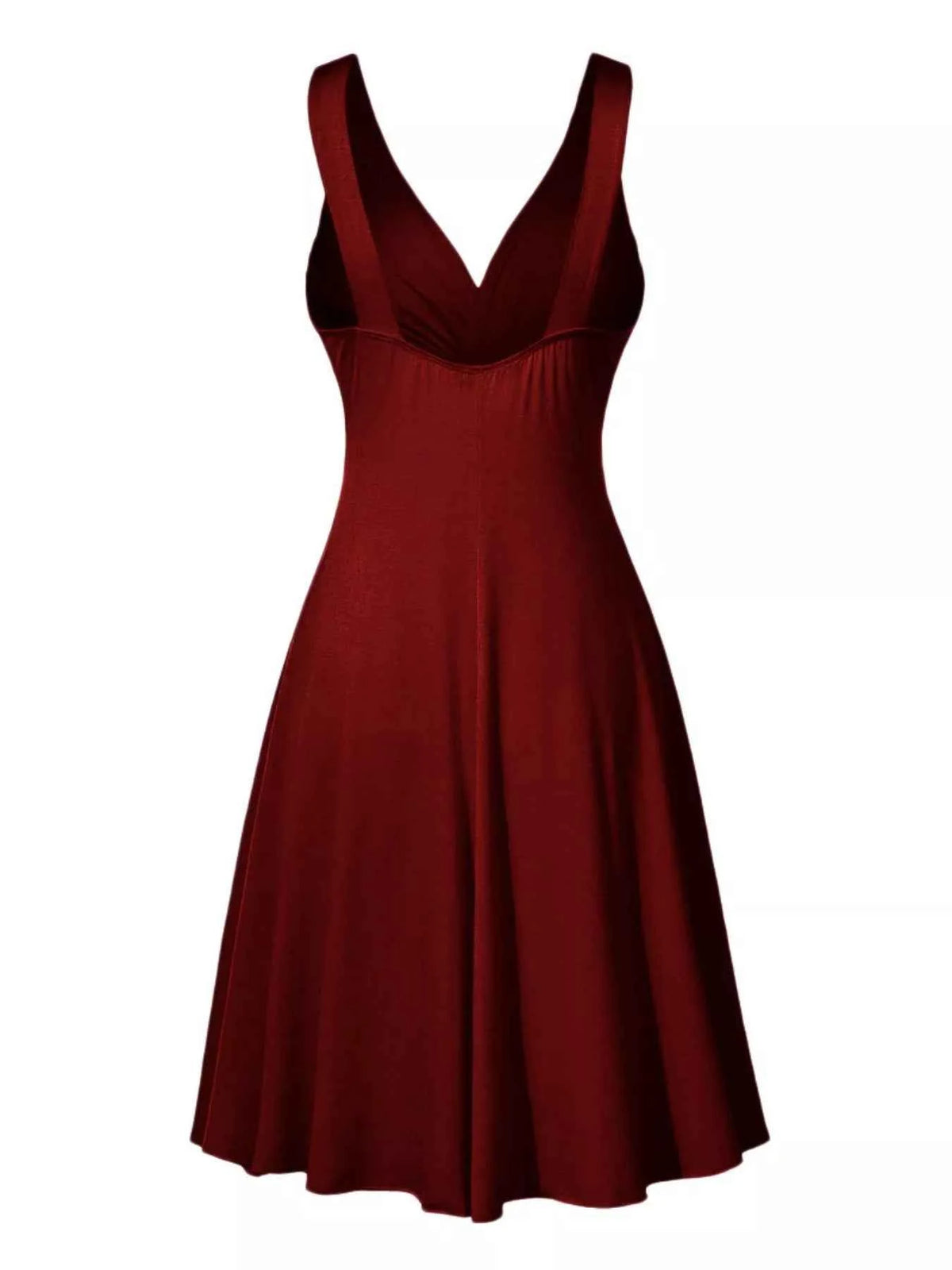 Full Size Twisted Sleeveless Ruched Waist A-Line Dress Plus Size