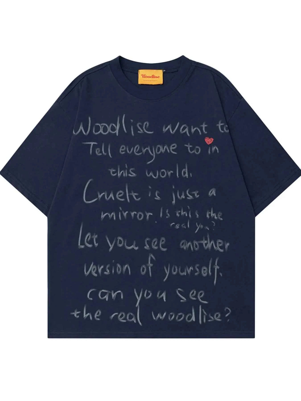 Men's Letter Round Neck Oversized T-Shirt