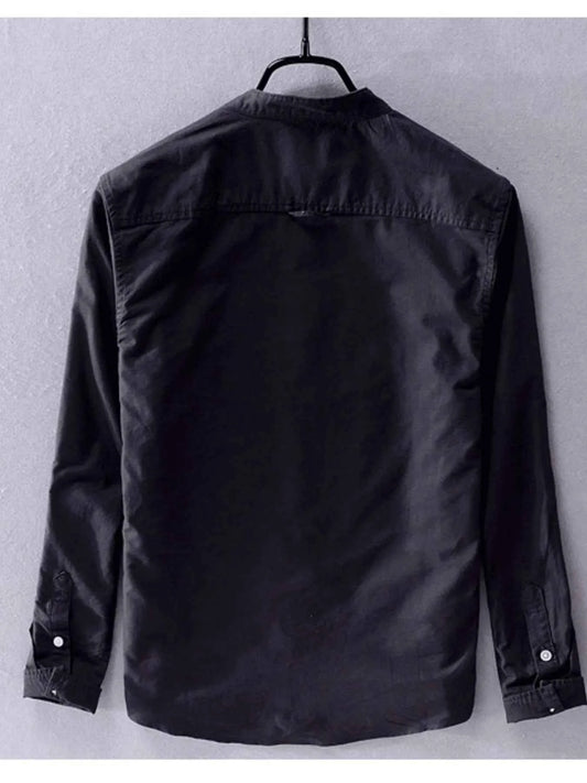 Men's Plus Size Button Up Long Sleeve Shirt