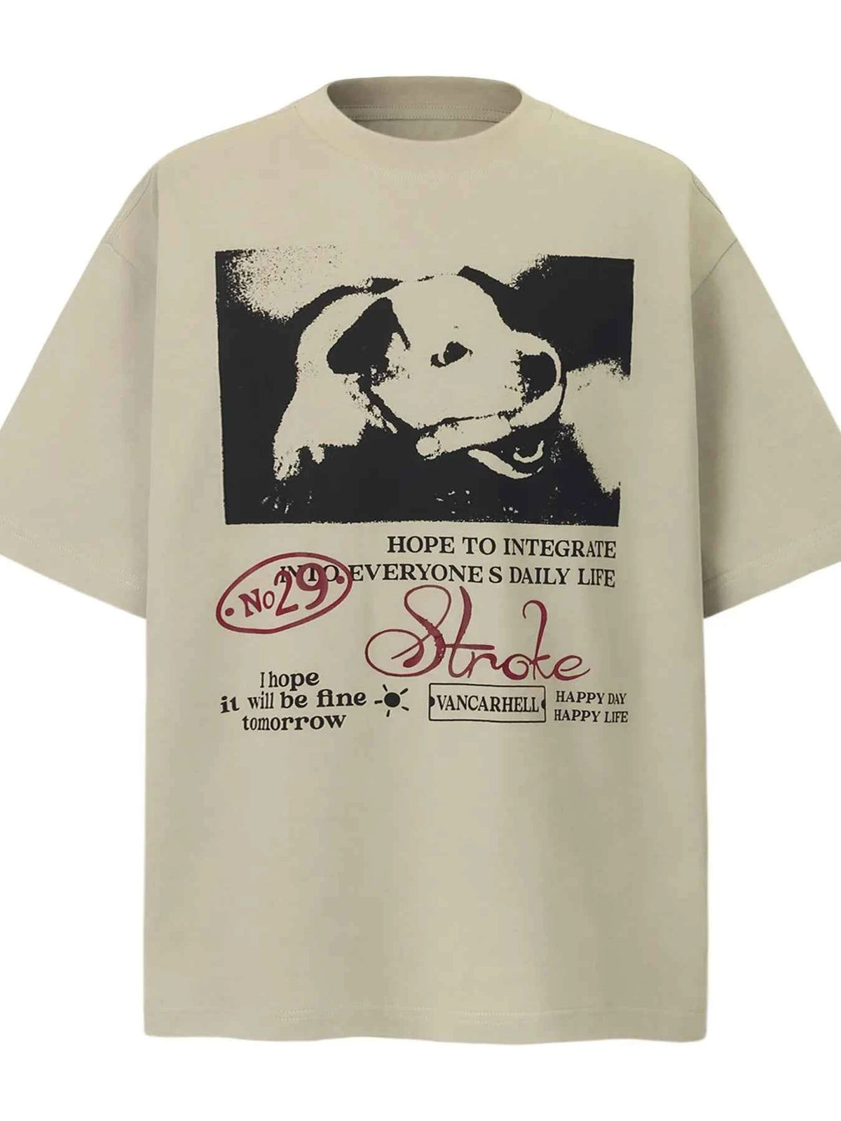 Men's Dog Graphic Short Sleeve T-Shirt