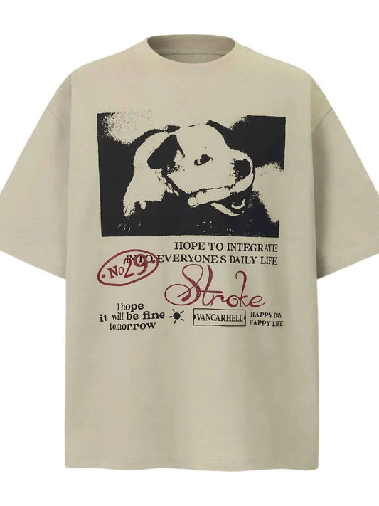 Men's Dog Graphic Short Sleeve T-Shirt