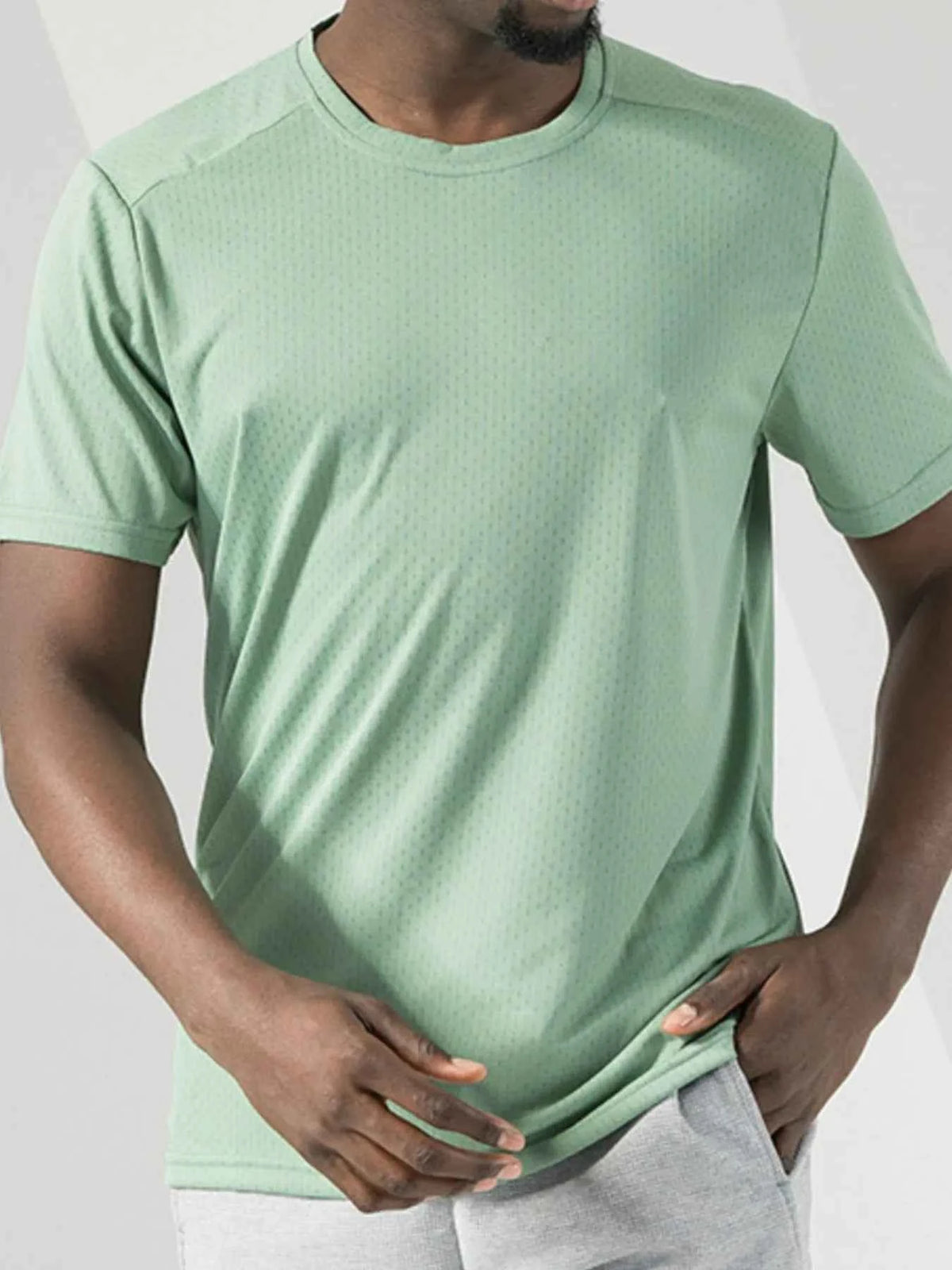 Men's Plus Size Round Neck Short Sleeve Active T-Shirt