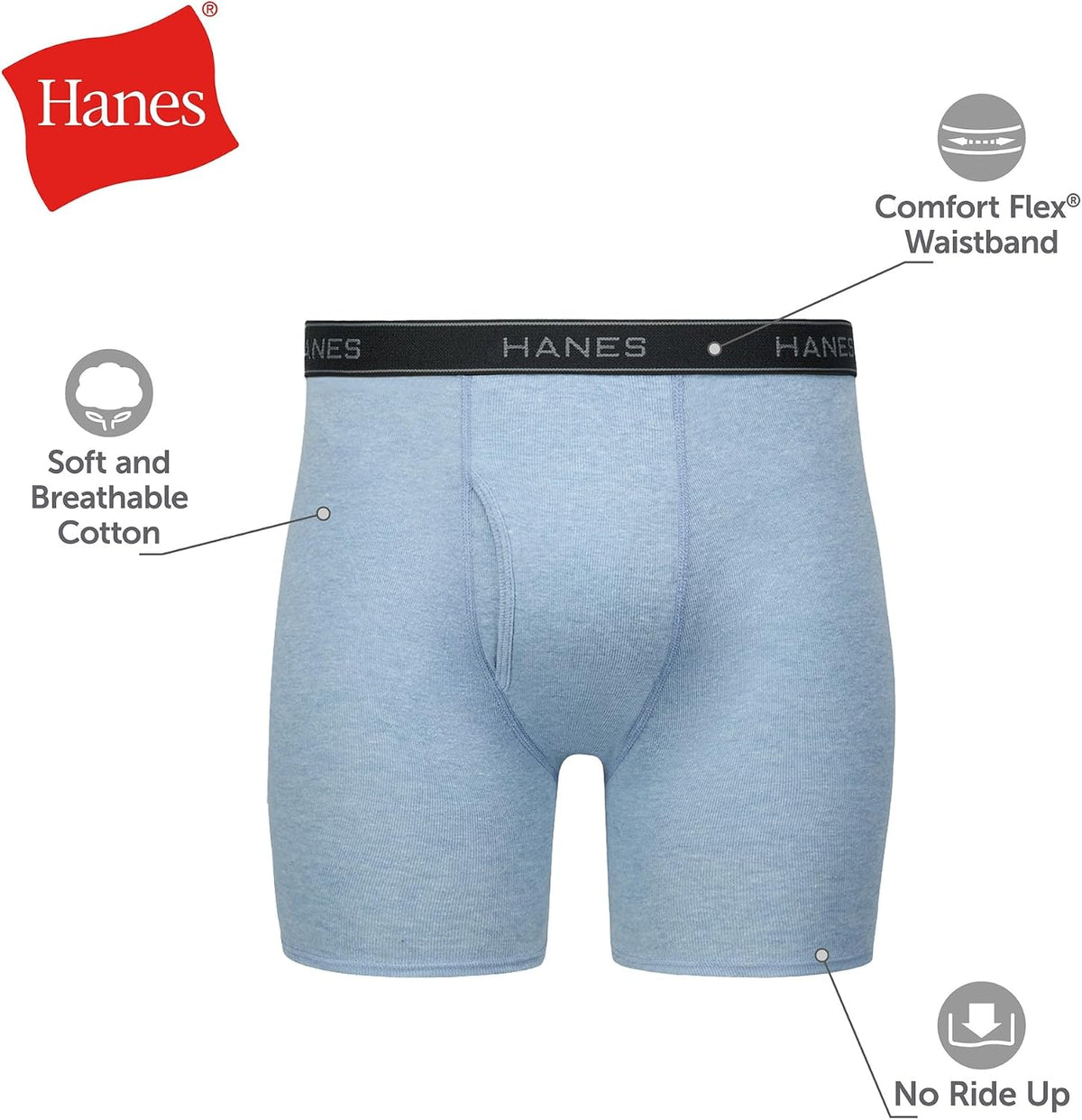 Hanes Men's Cool Cotton Boxer Briefs