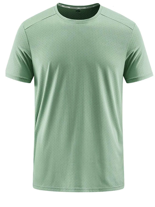 Men's Plus Size Round Neck Short Sleeve Active T-Shirt