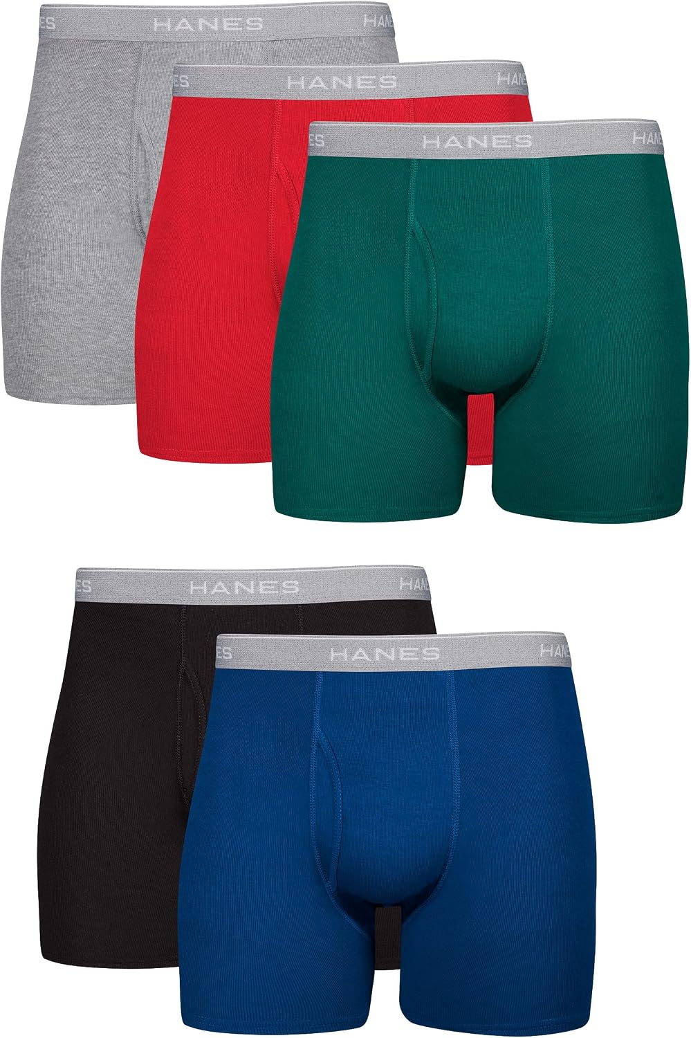 Hanes mens Underwear Boxer Briefs Pack, Cool & Breathable Cotton Moisture-wicking Underwear for Men, No Ride Up - Vennix