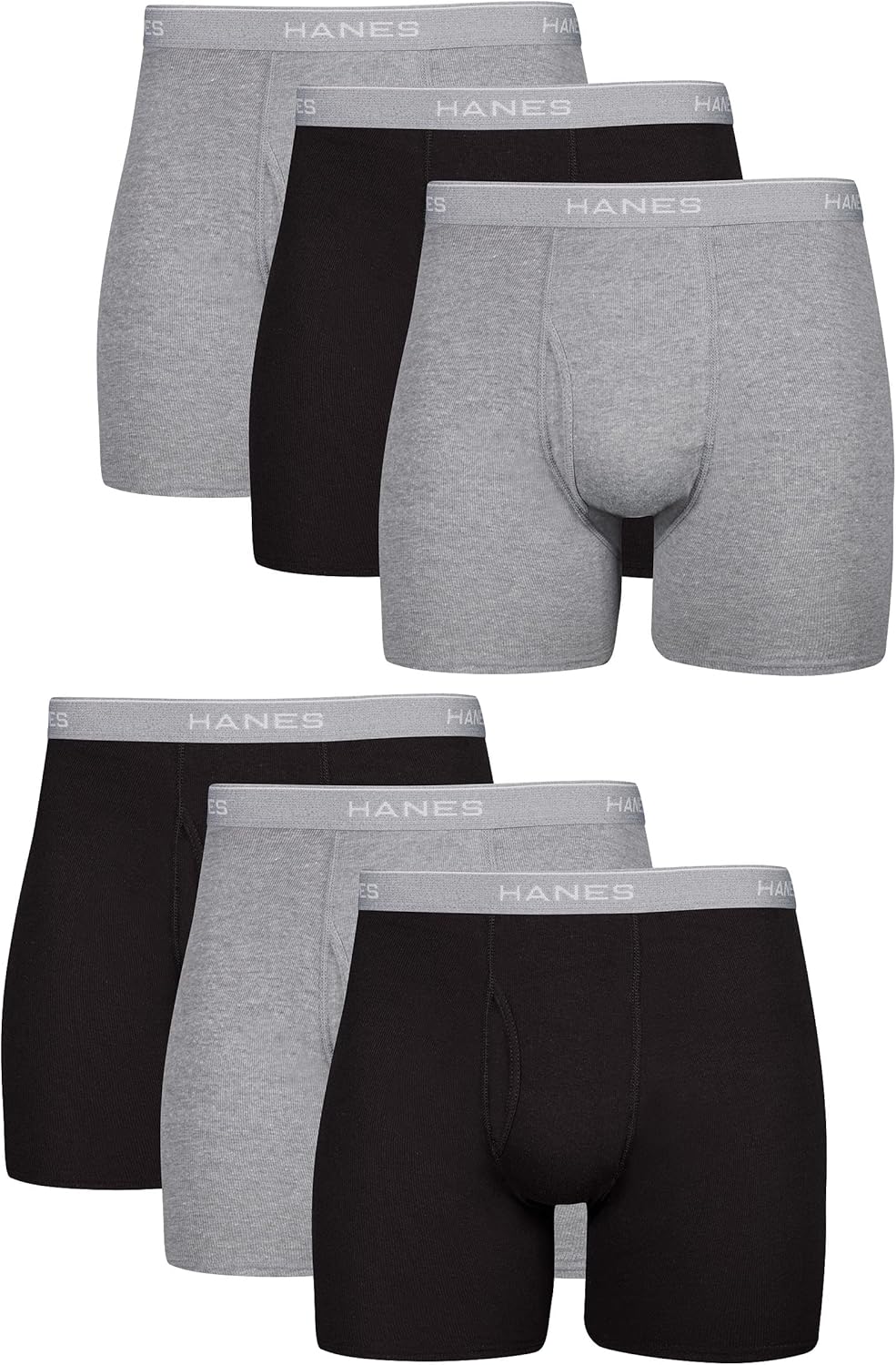 Hanes mens Underwear Boxer Briefs Pack, Cool & Breathable Cotton Moisture-wicking Underwear for Men, No Ride Up - Vennix