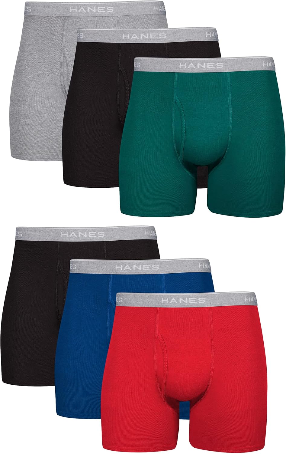 Hanes mens Underwear Boxer Briefs Pack, Cool & Breathable Cotton Moisture-wicking Underwear for Men, No Ride Up - Vennix