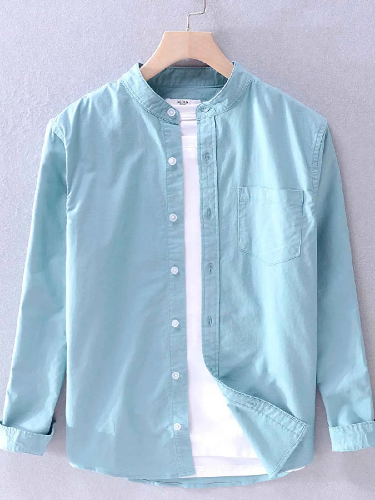 Men's Plus Size Button Up Long Sleeve Shirt