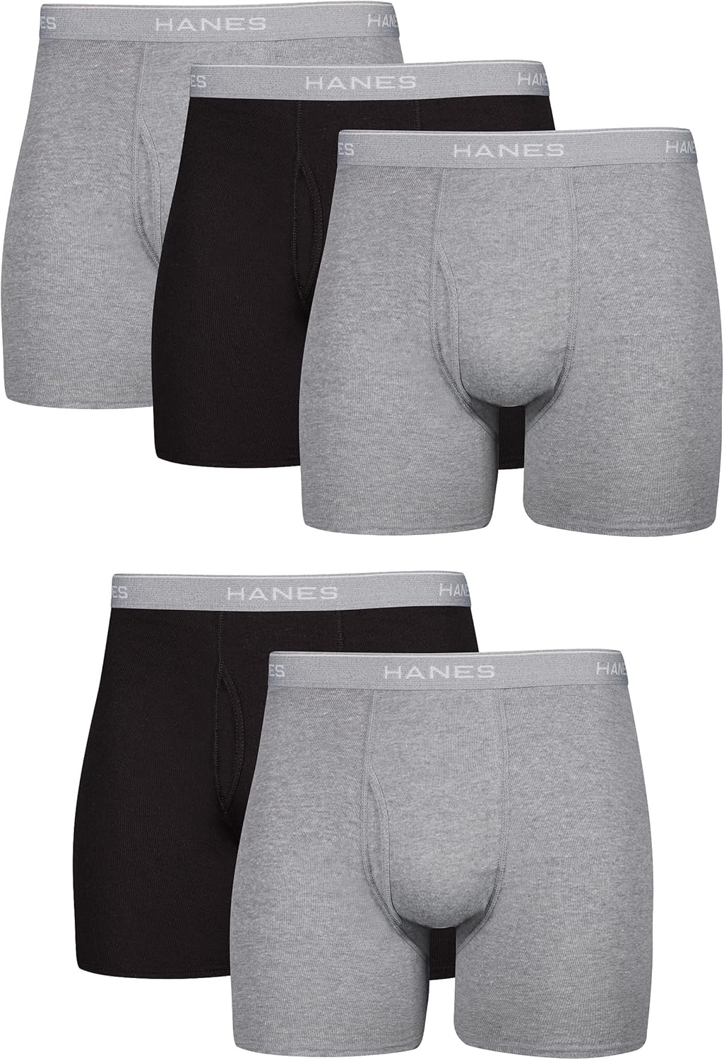 Hanes mens Underwear Boxer Briefs Pack, Cool & Breathable Cotton Moisture-wicking Underwear for Men, No Ride Up - Vennix