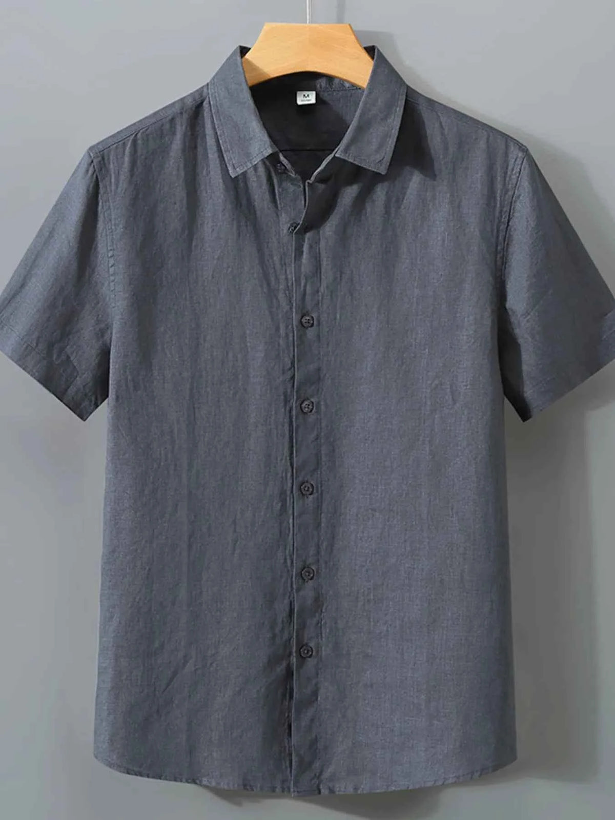 Men's Full Size Short Sleeve Button-Up Shirt Plus Size