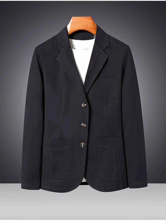 Men's Plus Size Lapel Collar Long Sleeve Blazer