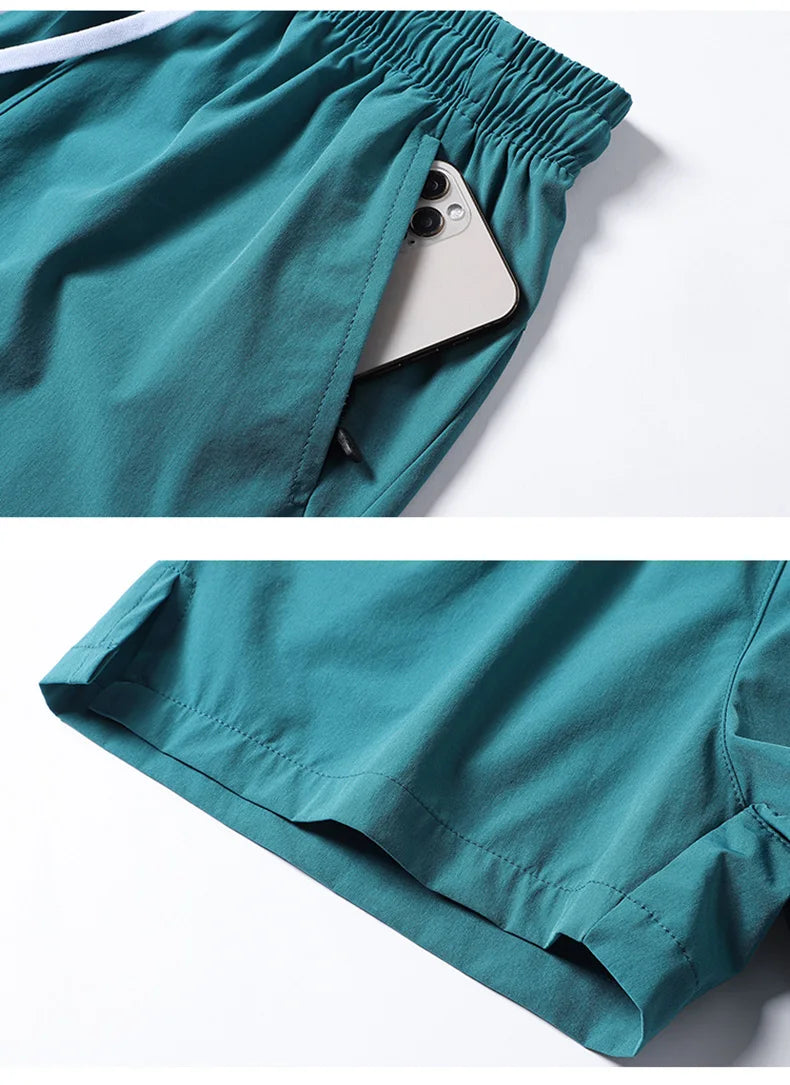 Men's Elastic Waist Sports Shorts - Comfortable & Stylish for Summer Adventures