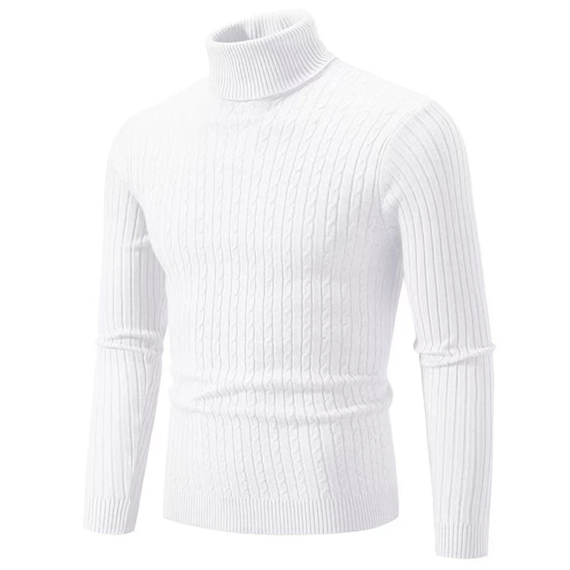 Men's Turtleneck Knit Pullover Sweater