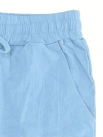 Men's Linen Wide Leg Pants — Breathable All-Season