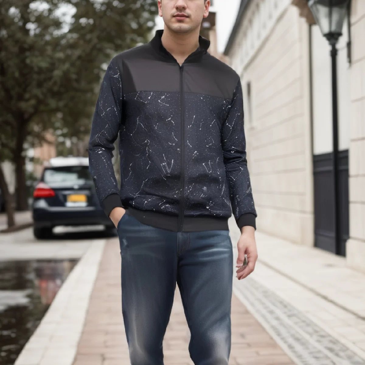 Men's Baseball Collar Casual Jacket