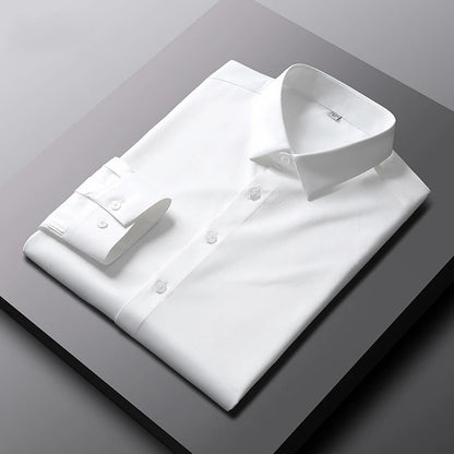 Men's Wrinkle-Resistant Long Sleeve Business Shirt