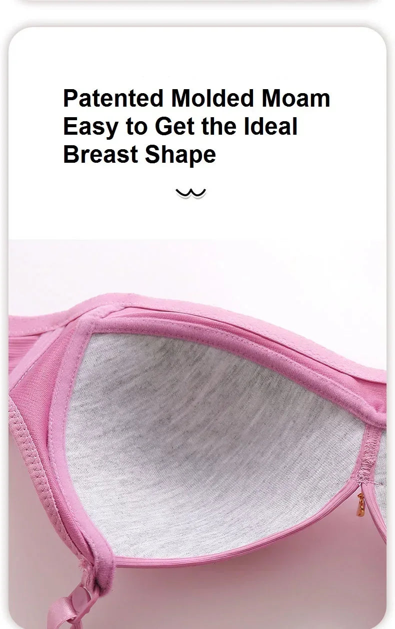 Gathered Lift Full-Cup Bra — Wire-Free Support