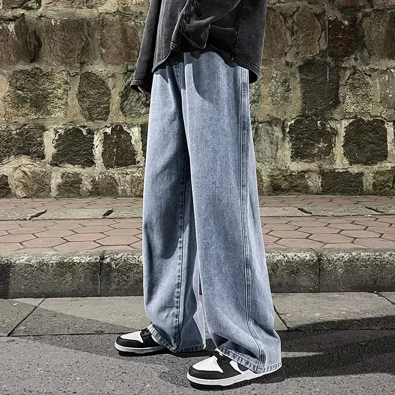 Men's Korean Streetwear Wide Leg Jeans