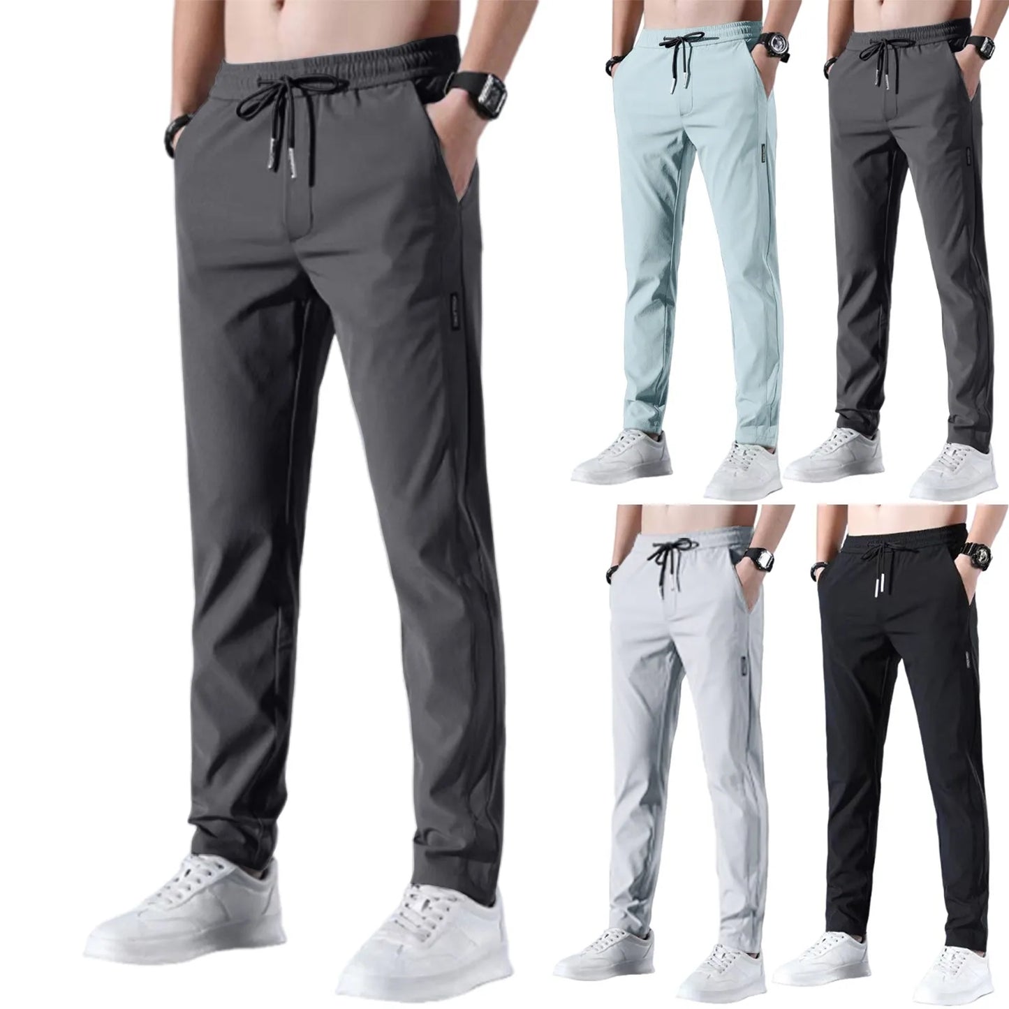 Men's Ice Silk Fast-Dry Stretch Casual Pants