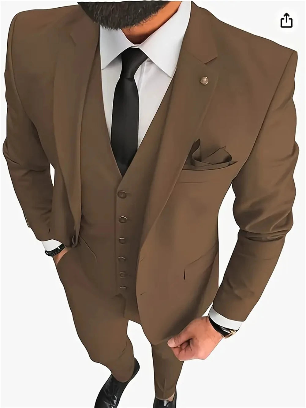 Men's 3-Piece Slim Fit Business & Wedding Suit