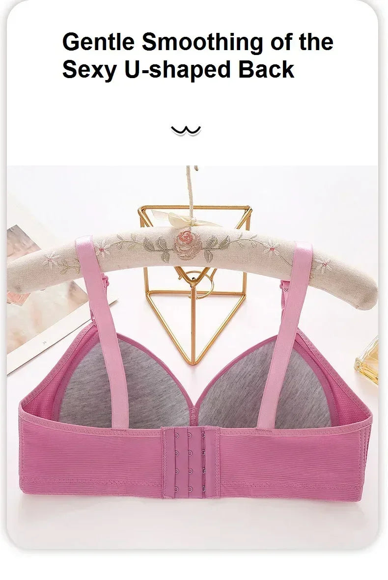 Gathered Lift Full-Cup Bra — Wire-Free Support